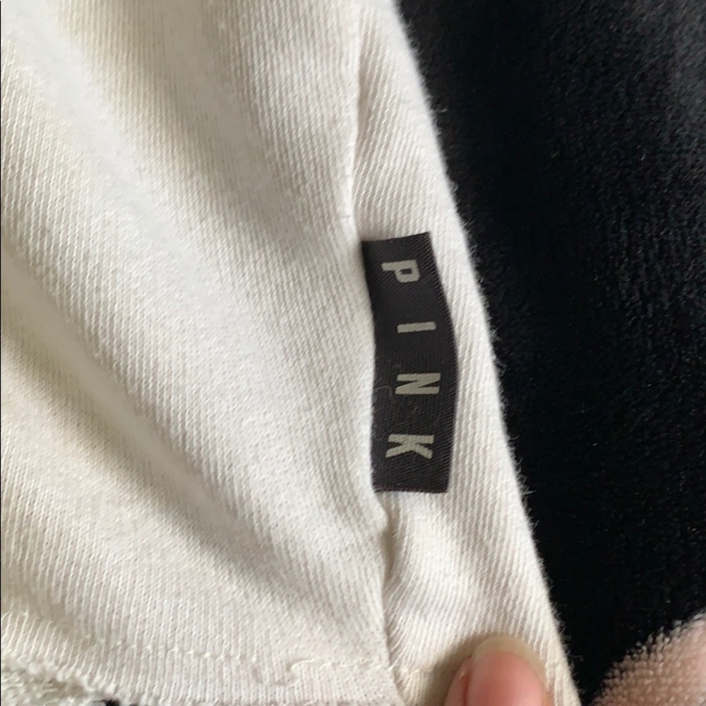 WHITE PINK CROP TOP WITH HOOD - Picture 2 of 5
